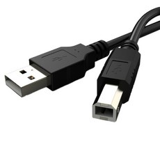 디옵텍 USB 2.0 A B 프린터 케이블 블랙 JUSTLINK-U2AB10BK, 1개, 1m