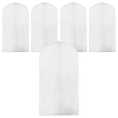 TIMLEI 可水洗 加厚拉鏈衣服防塵罩防塵袋 透明色 5件組, 1套, 5個裝