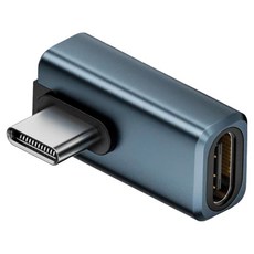 베이직기어 썬더볼트 호환 USB4 240W 80G Gen3 C타입 90도 꺾임 연장 젠더, 1개, BGU90B