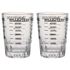 Edish 玻璃盎司量杯, 透明色, 2個, 60ml