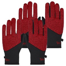 제코 R 발렌티노 마일드 스포츠 방한 글러브 양손 착용 세트, 레드, 2세트