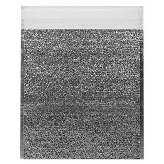 高阻隔性自黏式鋁箔保冷保溫袋 35 x 40 + 4 cm 50入, 銀色, 1個