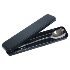 코스모스 국내산 스텐 수저 세트 대, 진청색, 1세트, 숟가락 + 젓가락 + 케이스