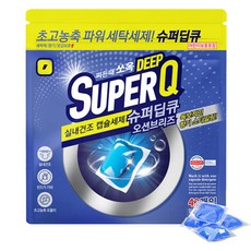 超級深Q 海洋微風 室內晾乾 高濃縮 大容量 一般/滾筒洗衣機通用 洗衣膠囊, 1個, 42入