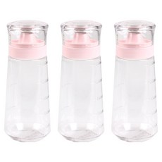 LivingDream 馬卡龍粉彩油醬分裝瓶 粉紅色, 3個, 250ml