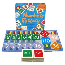 Child's Play 數字工廠 Number Factory 12階乘法除法桌遊, 1個, 混合顏色