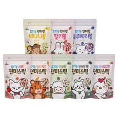 배마마 유기농 쌀과자 간식 스틱 볼 20g 세트, 8종, 1세트