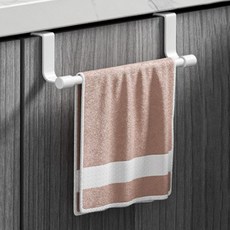 로이라이프 노펀치 키친타월 수건걸이 홀더 도어걸이봉, 화이트, 3개