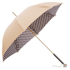 PASOTTI 女用經典彩色圓點雙層傘布鑲寶石黃銅單節手動傘 WC454U14