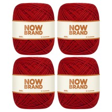 WoolClub Now Brand 高級羔羊毛編織線 45g, 706 深紅色, 4個