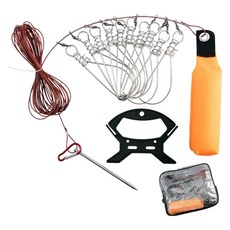 10孔不鏽鋼絲浮力魚扣組 10m, 1套, 1入