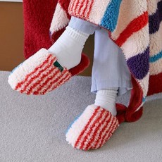 ORIGO 刷毛寬版室內拖鞋, 紅色 沙光, 1個