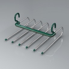 ASWEI Evright 多層無痕防滑褲架衣架, 綠金色, 1個