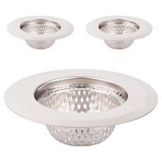 LivingDream 洗手檯浴缸排水口過濾網 3入, 3個, 單一顏色