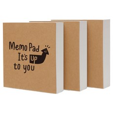 다다 뜯어쓰는 패드형 크래프트 메모지 160p x 3종 세트, 화이트, 1세트