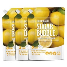 슈가버블 베이킹소다 레몬 주방세제, 3개, 1.2L