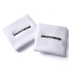 스케쳐스 스포츠 손목 밴드 2p, 화이트, 1개
