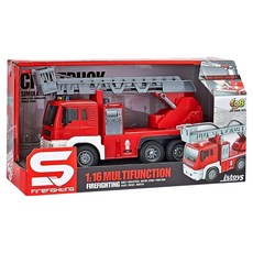 698 JIAN SHENG TOYS 城市卡車 1：16 消防雲梯車 MX0325106, 紅色, 1個