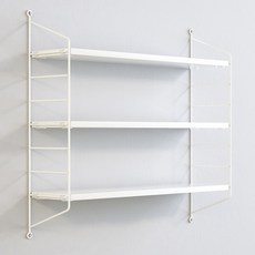 Jeritiji 堅固浴室多功能室廚房客廳現代壁掛層架, 白色, 3層