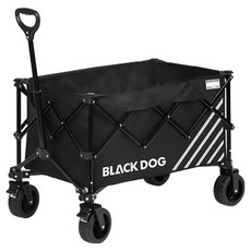 BLACK DOG 黑狗 折疊式伸縮露營推車 BD229, 黑色, 1個