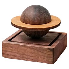 黑色胡桃木小行星室內及車用木質擴香器 黑行星, 1個