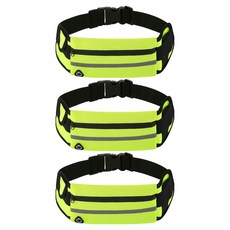 Jinlight 跑步運動用防水手機收納腰包, 綠色, 3個