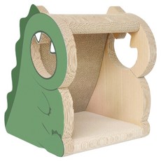 ICLE 綠恐龍瓦楞纸猫抓板, 綠色, 1個