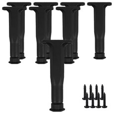 엠파이어 높이조절 육각형 침대다리 18cm~34cm 8p, 블랙