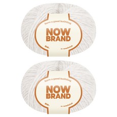 WoolClub Now Brand 高級喀什米爾羊毛編織線 50g, 801 象牙白, 2個