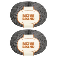 WoolClub Now Brand 高級喀什米爾羊毛編織線 50g, 809 灰色, 2個