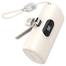 스마텍 고속충전 도킹형 일체형 마그네틱 보조배터리 10000mAh C타입, BEIGE, STPB-MP100
