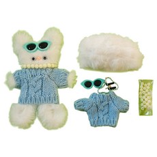 모리의집 귀여운 인형 제작 DIY 세트 스웨터 고양이 화이트, 혼합색상, 1개