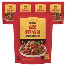 한끼통살 핫양념치킨맛 실온 닭가슴살, 100g, 5개