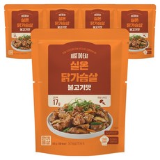 한끼통살 불고기맛 실온 닭가슴살, 5개, 100g