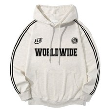 ILLUSO WD刷毛袖子雙線條Worldwide Oversize帽T