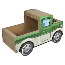 中國 ICLE 皮卡車瓦楞紙貓抓板, 綠色, 1個