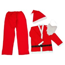 모던앳 남성용 크리스마스 코스튬 산타복 5종 세트, 혼합색상, 1세트