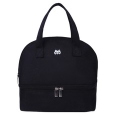 Lumion 雙層保溫保冷便當副食品袋, 黑色, 1個