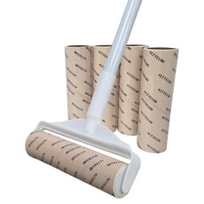 ALTTEURI 基本款拖把用強力除塵滾輪 + 收納盒 + 3段式拖把桿 + 5入膠帶 白色, 1套