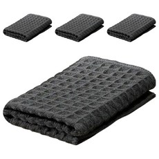 咖啡師鬆餅格紋超細纖維毛巾, 4個