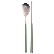 GOLDEN BELL Color Pop 餐具組, 橄欖綠色, 1套, 湯匙 + 筷子