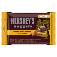 허쉬 너겟 크리미 밀크아몬드 초콜릿, 159g, 1개
