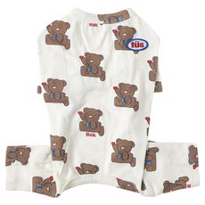 TUSTUS 狗狗熊熊連身衣, 象牙白, 1個