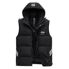 지프스피릿 남녀공용 베이직 후디 패딩 베스트