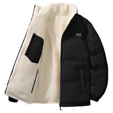 지프스피릿 남녀공용 리버시블 털 뽀글이 패딩점퍼