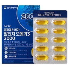 Selfrx Mega rTG Omega-3 2000 75.3g, 1個, 60錠