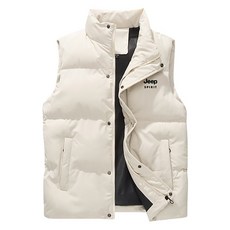 지프스피릿 남녀공용 심플로고 베이직 패딩조끼