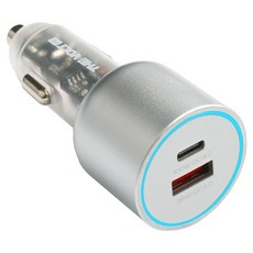 VENDICT 車用點菸器超高速充電器 136W The Volt Pro, 銀色, VDT-VP1B