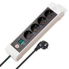 brennenstuhl 頂級系列 4孔延長線, 雙色, 1個, 1.8m