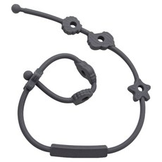 OhBabyLying 矽膠玩具鏈, 深灰色, 1個